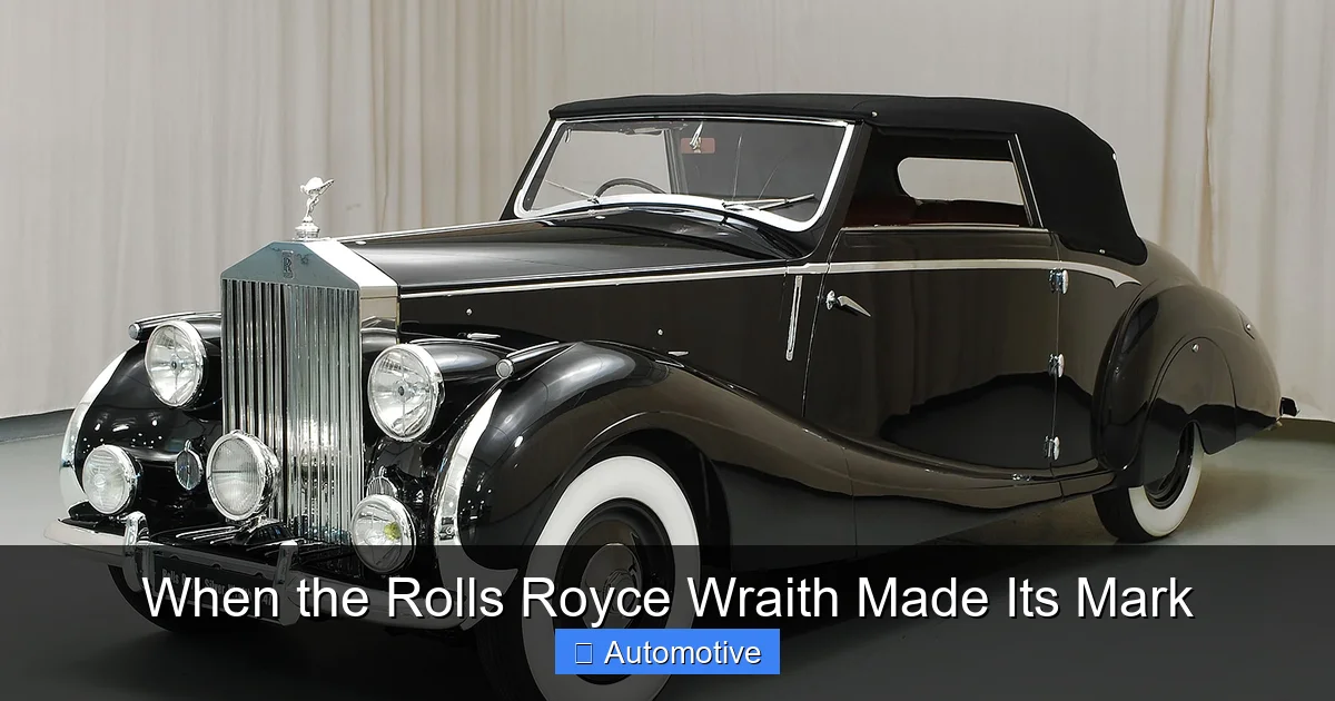 When the Rolls Royce Wraith Made Its Mark
