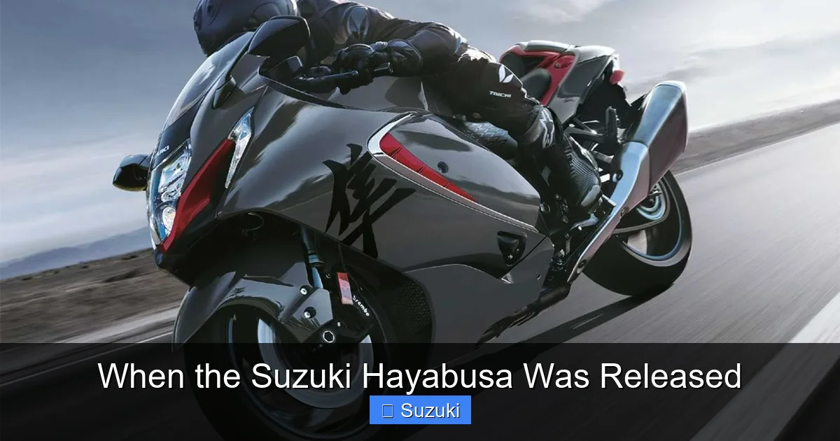 When the Suzuki Hayabusa Was Released