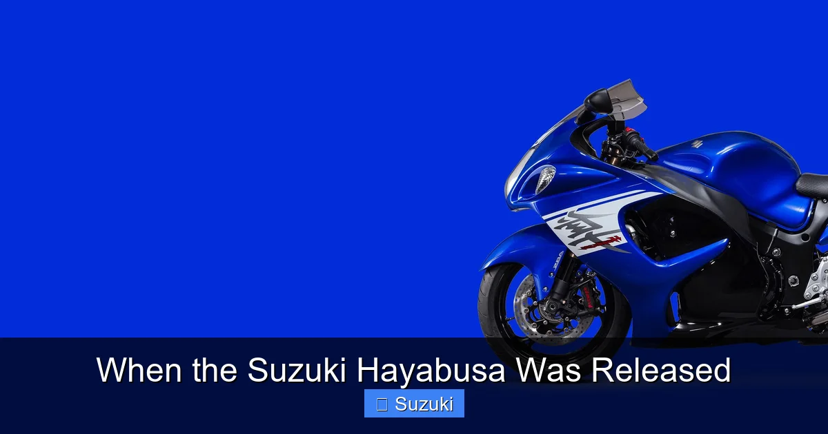When the Suzuki Hayabusa Was Released