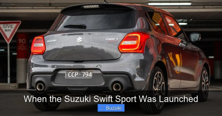 When the Suzuki Swift Sport Was Launched