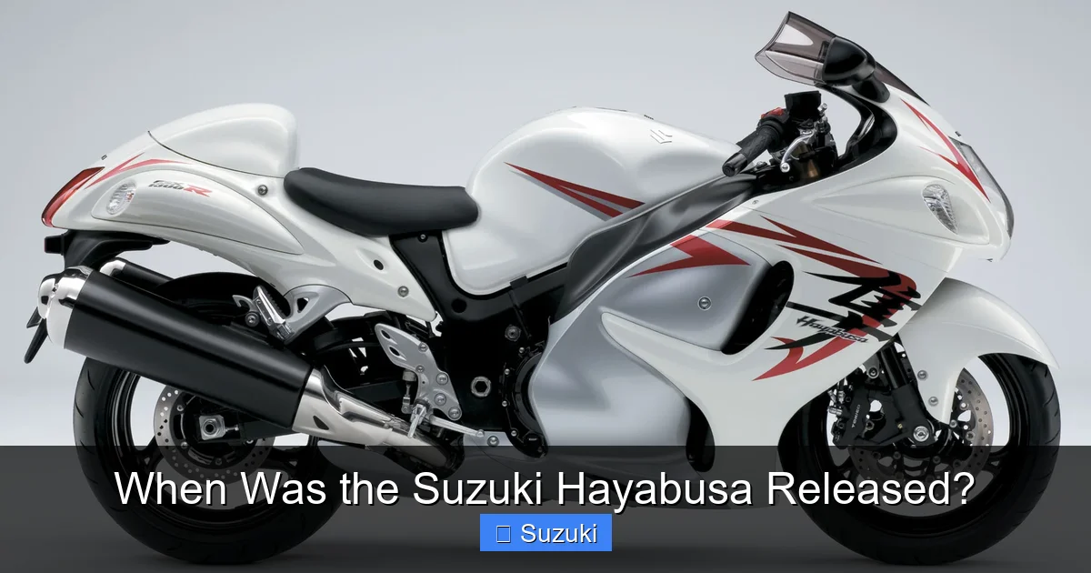 When Was the Suzuki Hayabusa Released?