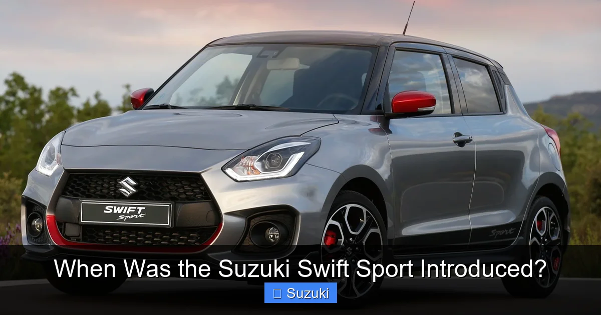When Was the Suzuki Swift Sport Introduced?