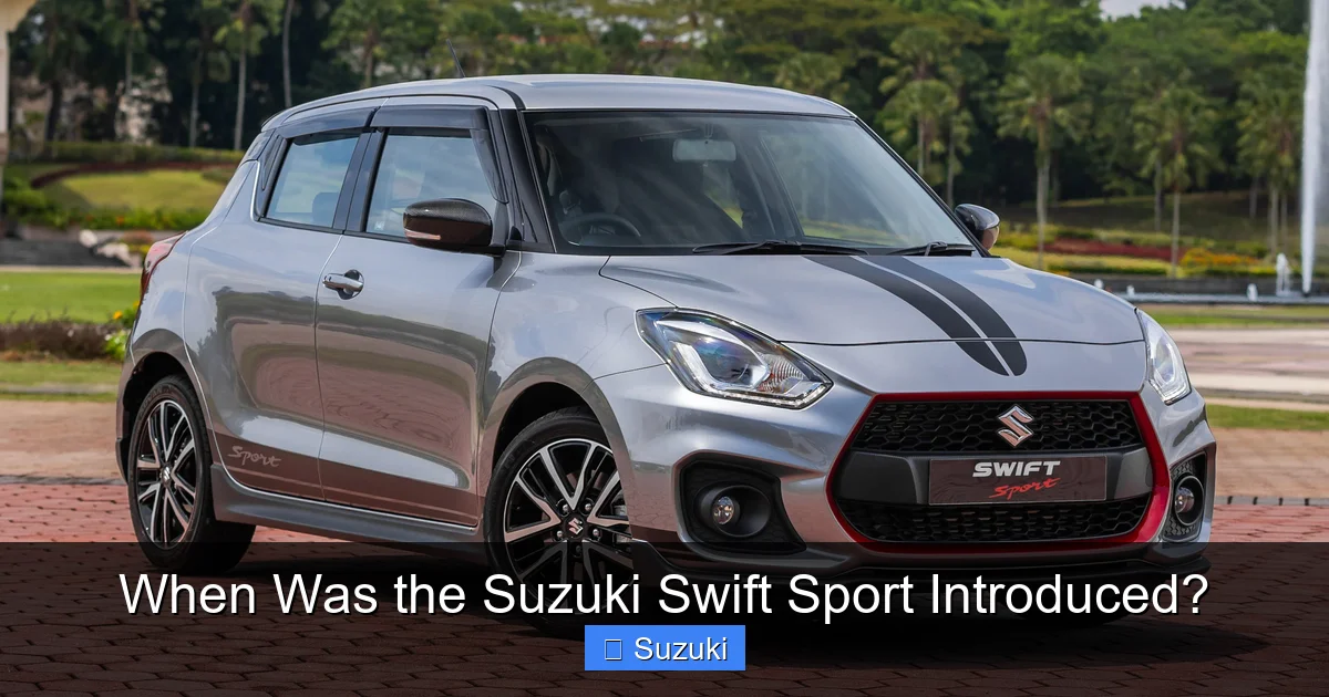 When Was the Suzuki Swift Sport Introduced?