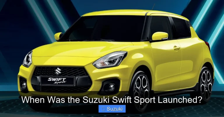 When Was the Suzuki Swift Sport Launched?
