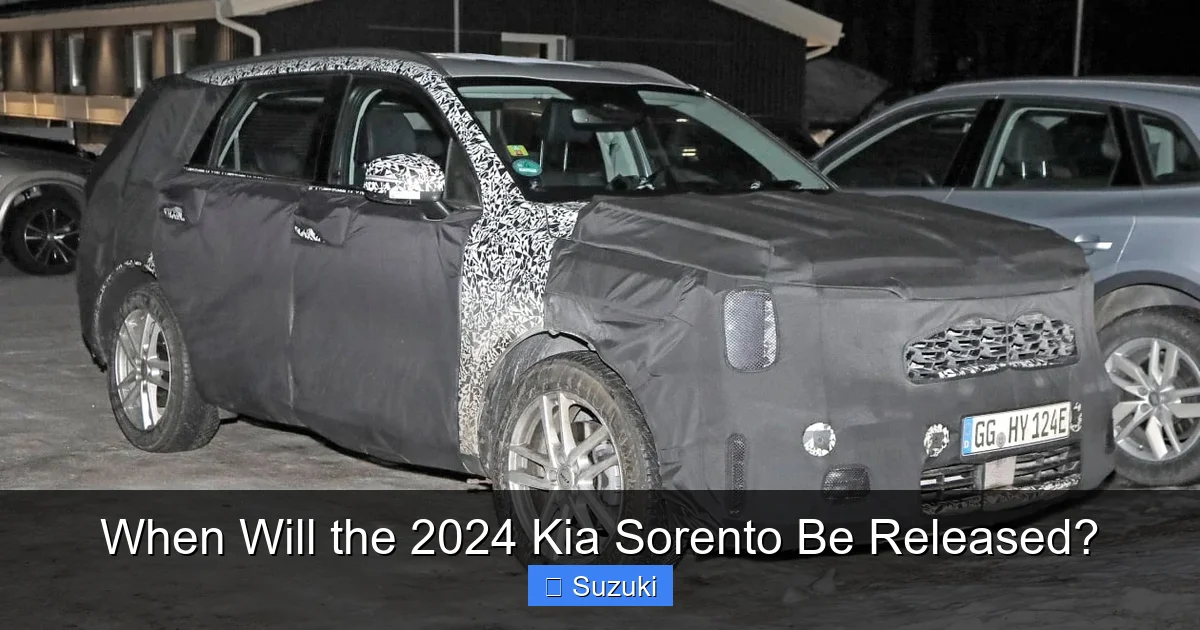 When Will the 2024 Kia Sorento Be Released?
