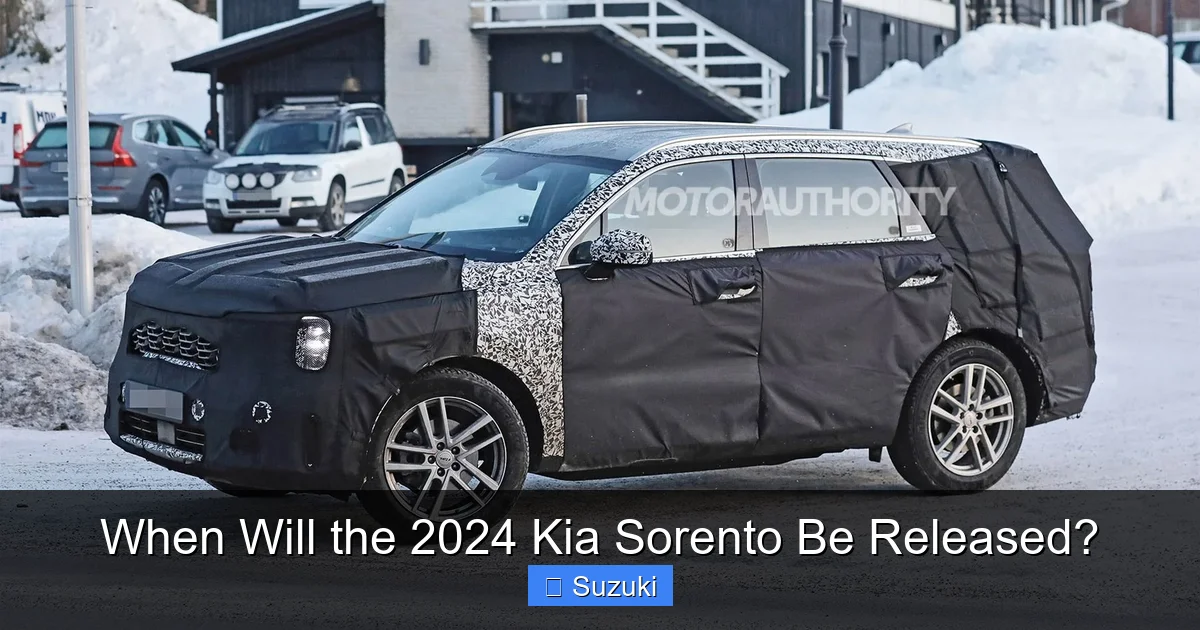 When Will the 2024 Kia Sorento Be Released?