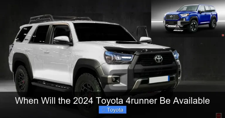 When Will the 2024 Toyota 4runner Be Available