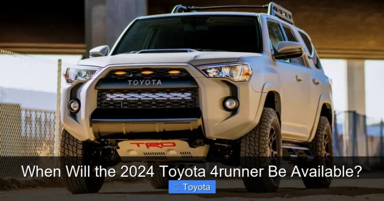 When Will the 2024 Toyota 4runner Be Available?