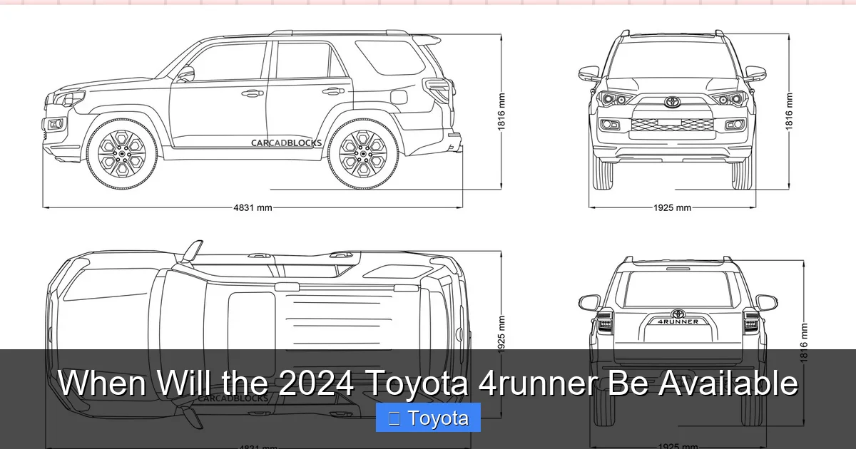 When Will the 2024 Toyota 4runner Be Available