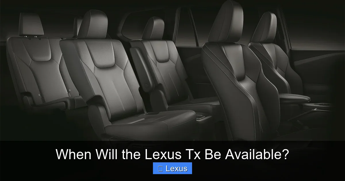 When Will the Lexus Tx Be Available?