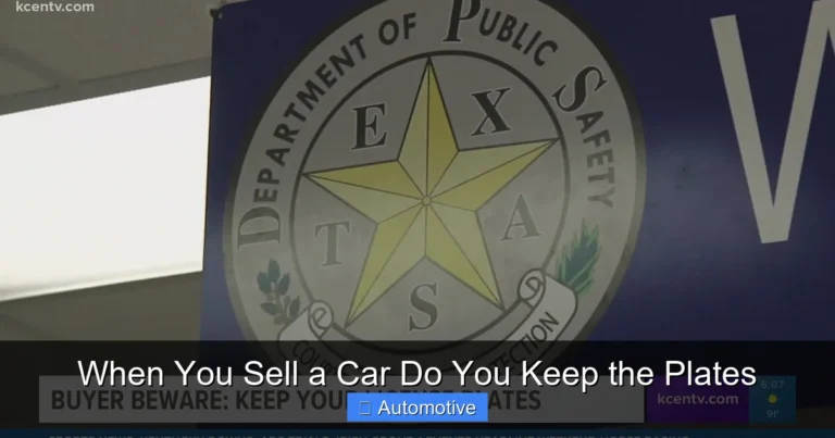 When You Sell a Car Do You Keep the Plates
