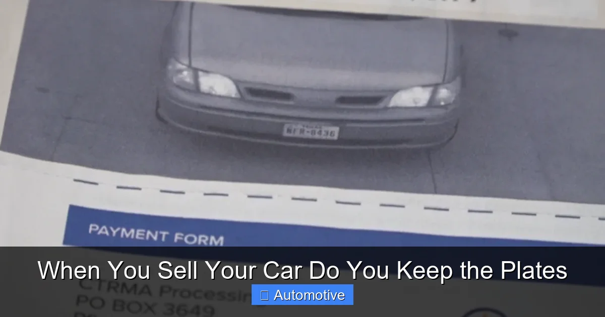 When You Sell Your Car Do You Keep the Plates