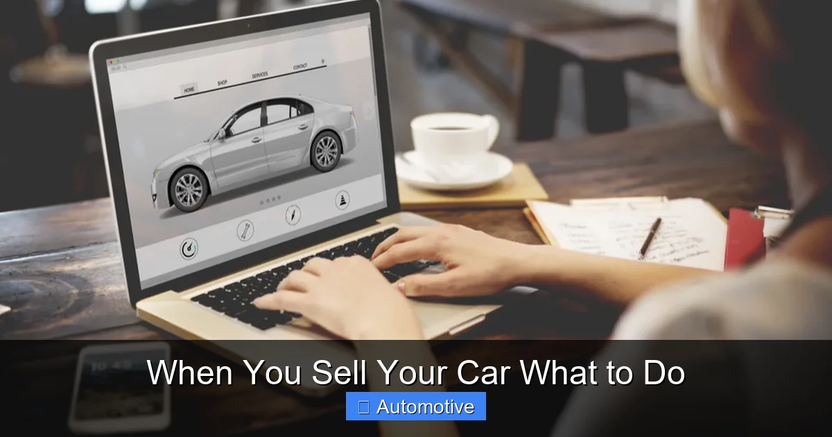 When You Sell Your Car What to Do