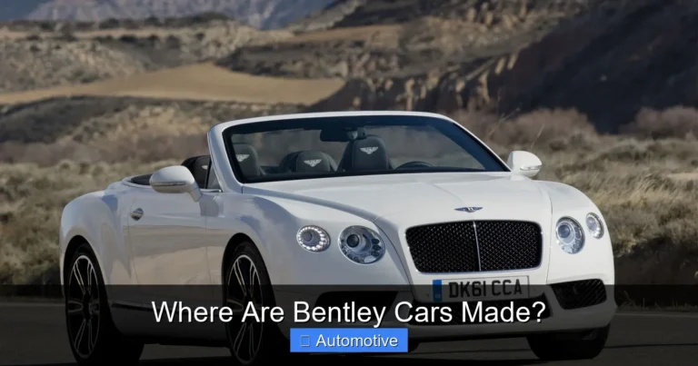 Where Are Bentley Cars Made?