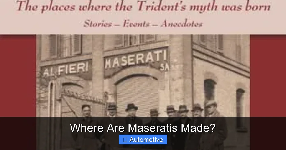 Where Are Maseratis Made?