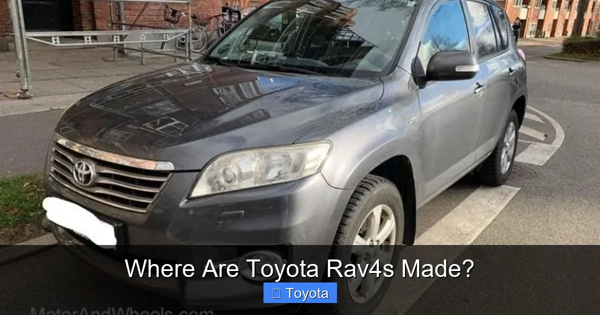 Where Are Toyota Rav4s Made?