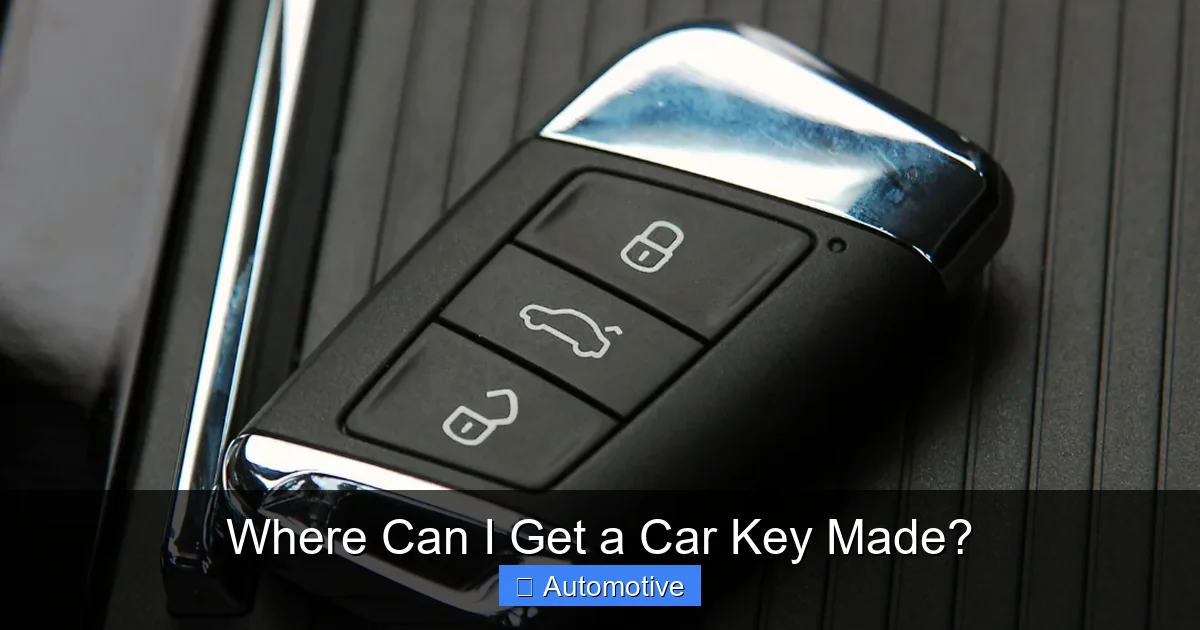 Where Can I Get a Car Key Made?