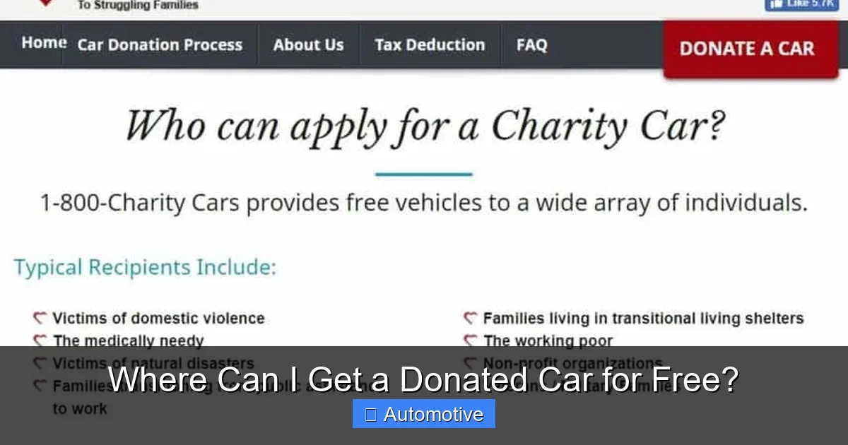 Where Can I Get a Donated Car for Free?