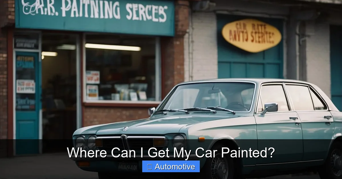 Where Can I Get My Car Painted?