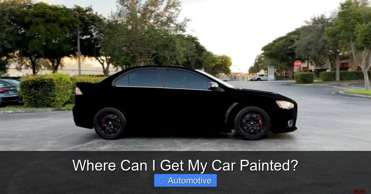 Where Can I Get My Car Painted?