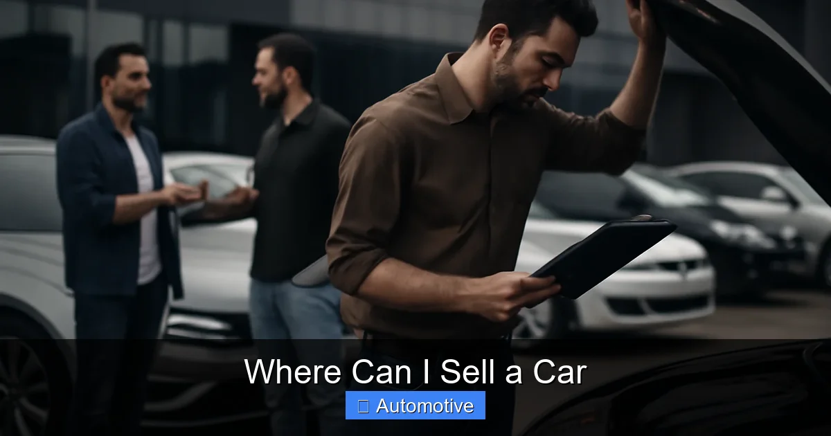 Where Can I Sell a Car