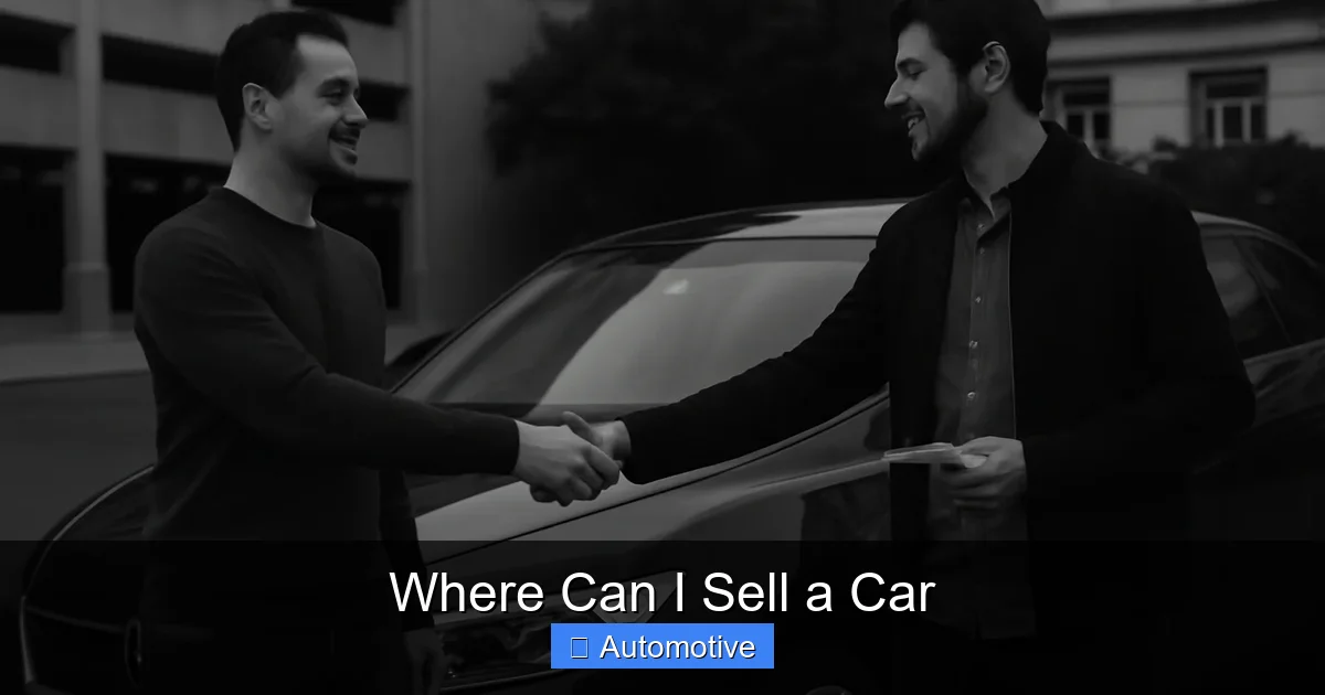 Where Can I Sell a Car