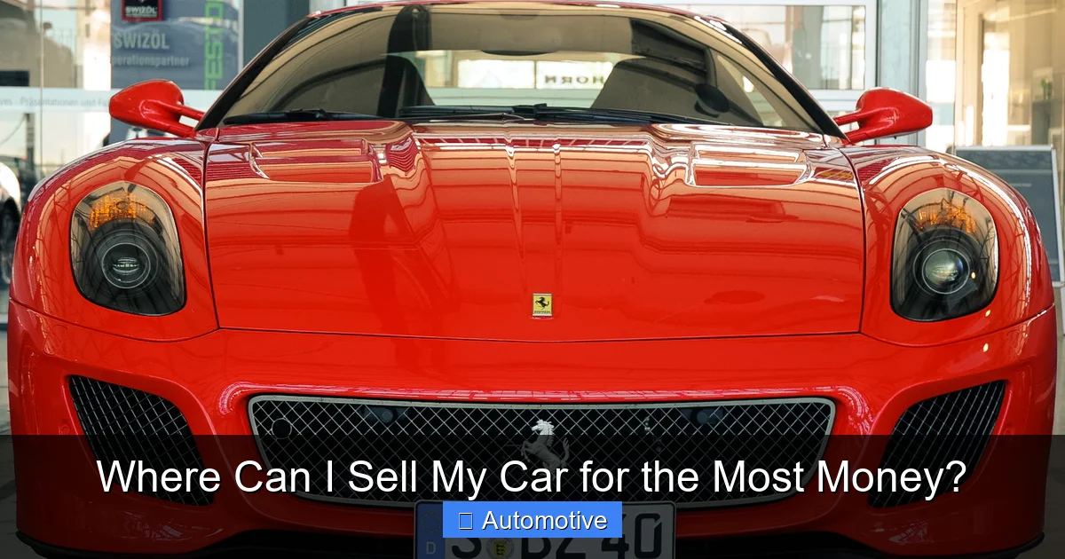 Where Can I Sell My Car for the Most Money?