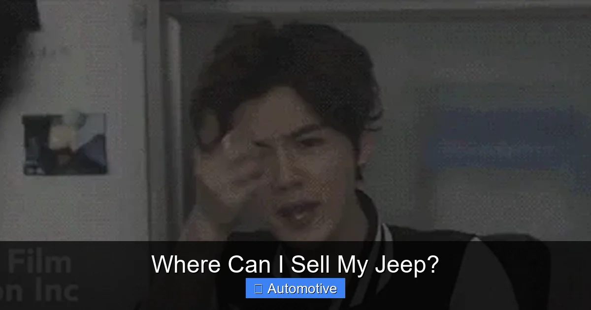 Where Can I Sell My Jeep?