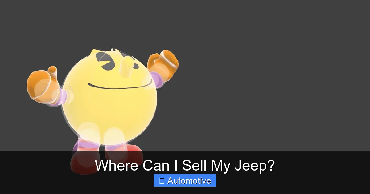 Where Can I Sell My Jeep?
