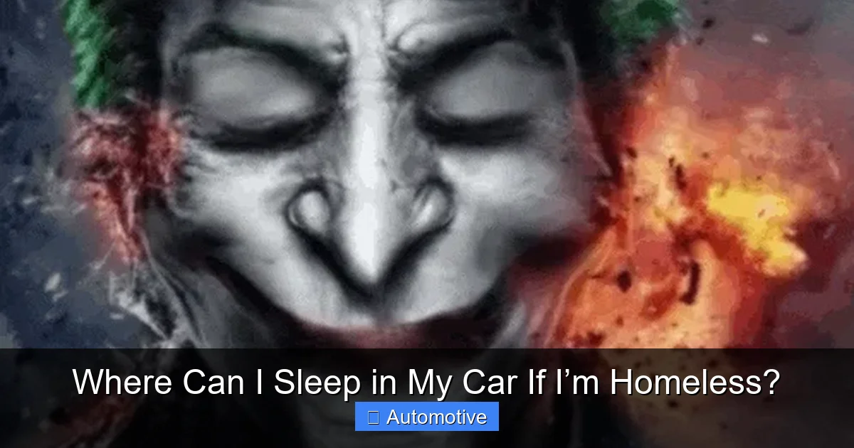 Where Can I Sleep in My Car If I’m Homeless?