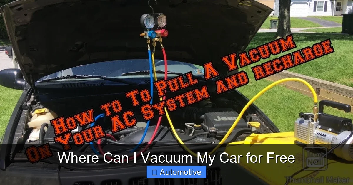 Where Can I Vacuum My Car for Free