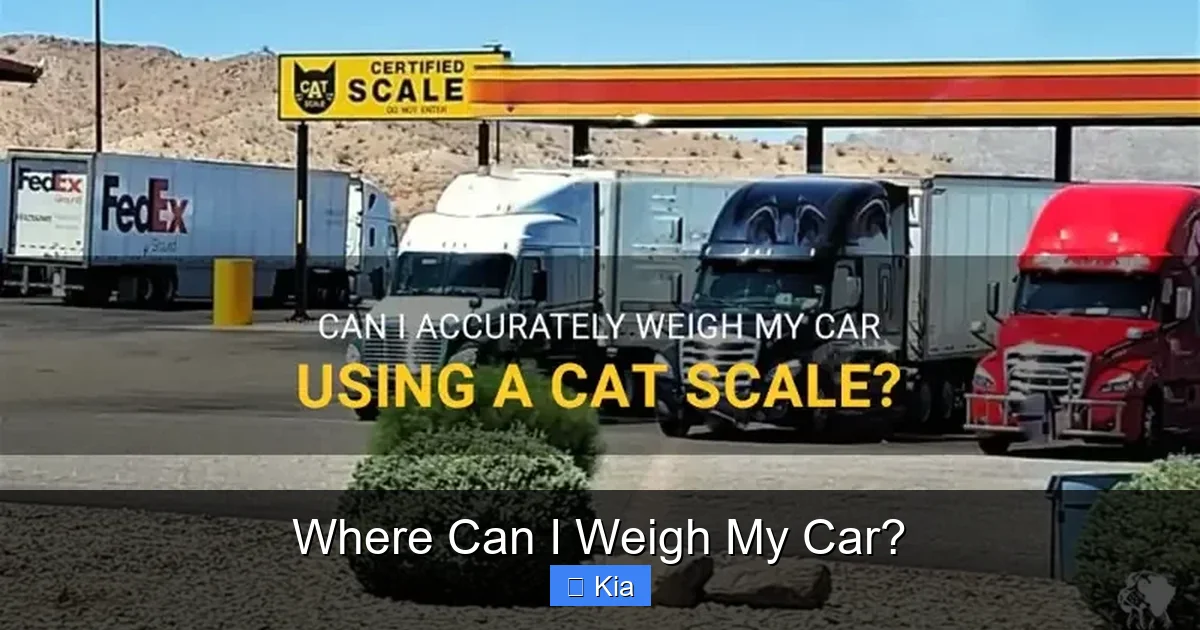 Where Can I Weigh My Car?