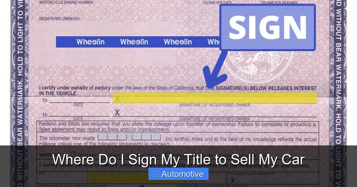 Where Do I Sign My Title to Sell My Car