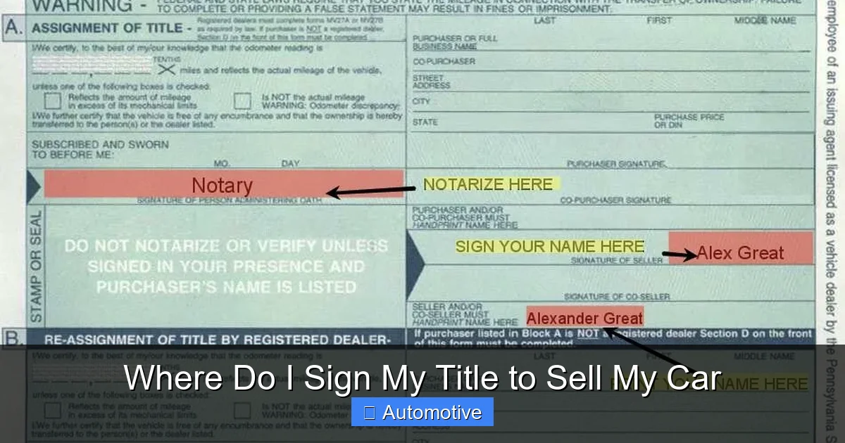 Where Do I Sign My Title to Sell My Car