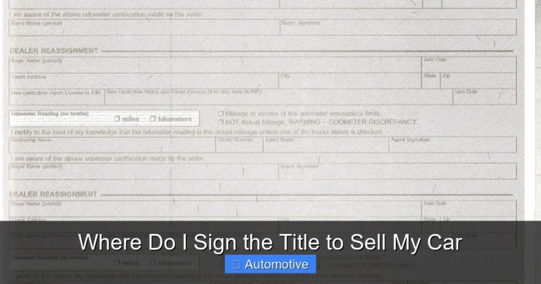 Where Do I Sign the Title to Sell My Car