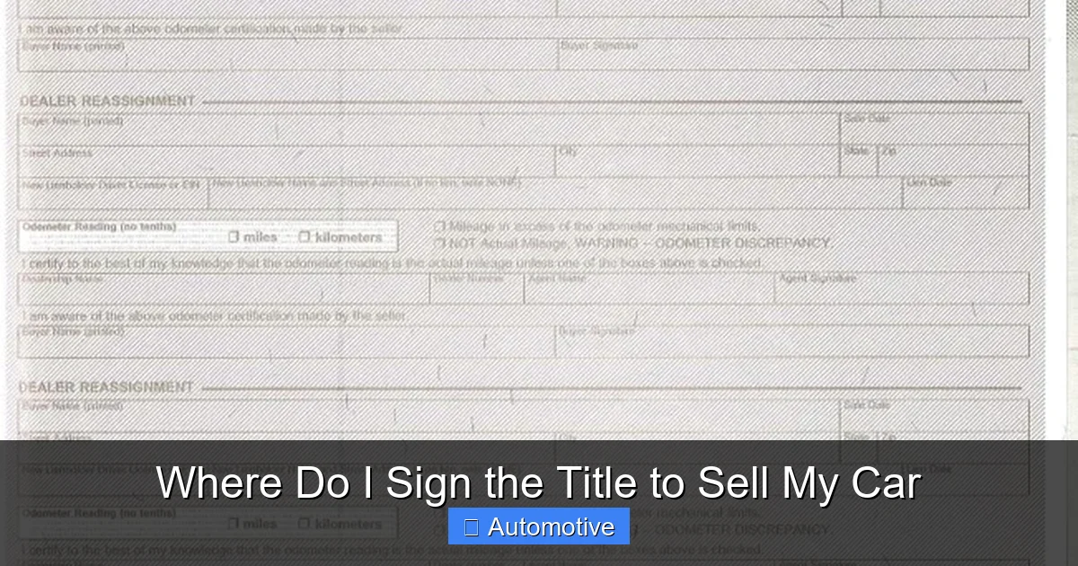 Where Do I Sign the Title to Sell My Car