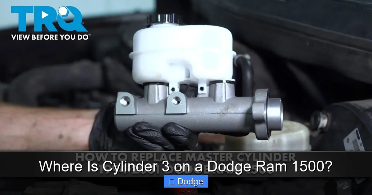 Where Is Cylinder 3 on a Dodge Ram 1500?