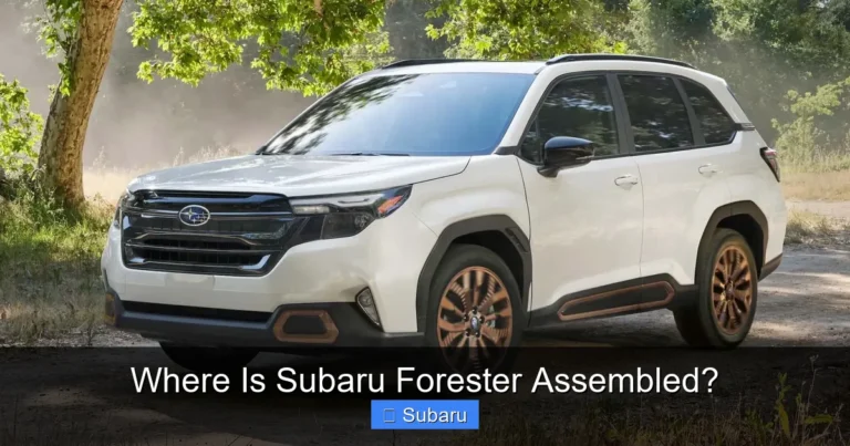 Where Is Subaru Forester Assembled?