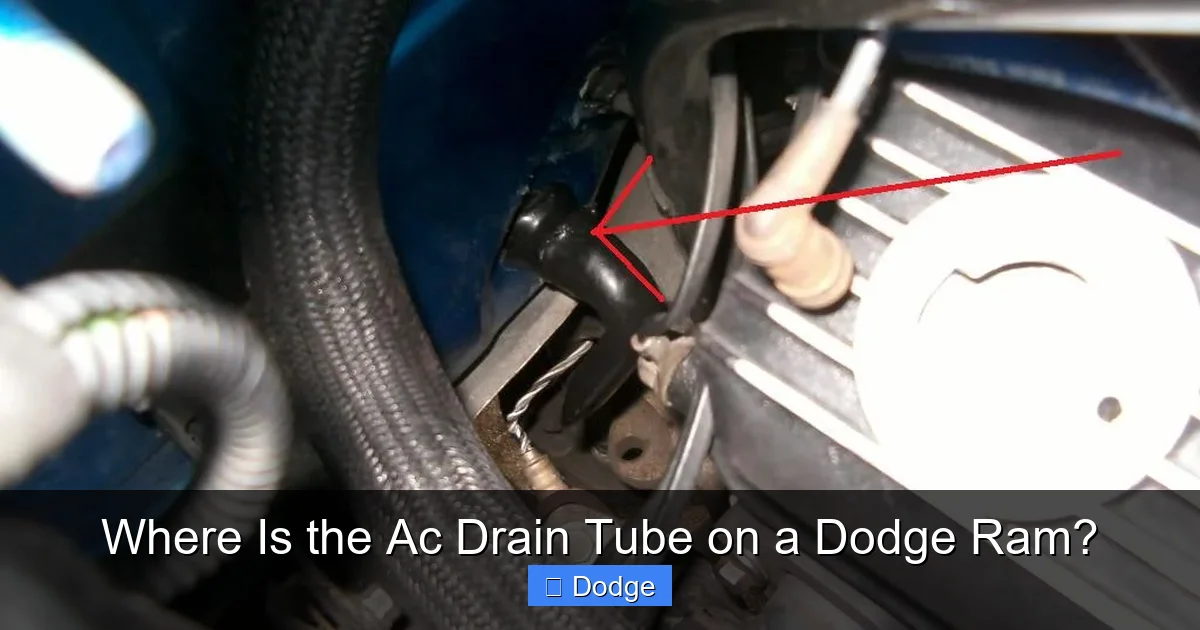 Where Is the Ac Drain Tube on a Dodge Ram?