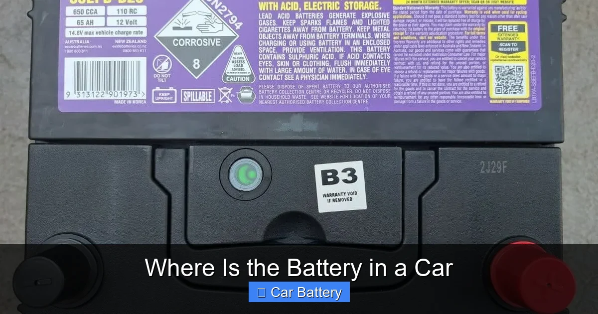 Where Is the Battery in a Car