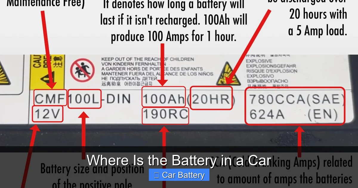 Where Is the Battery in a Car