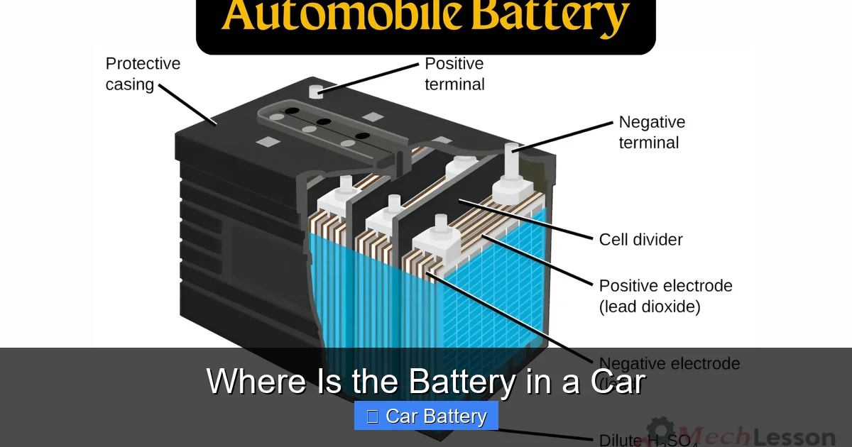 Where Is the Battery in a Car