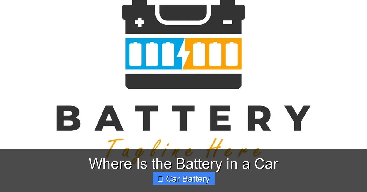 Where Is the Battery in a Car