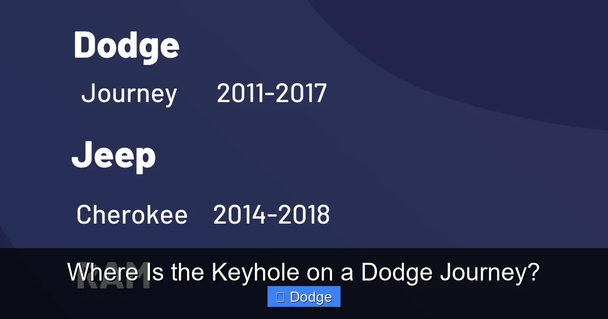 Where Is the Keyhole on a Dodge Journey?