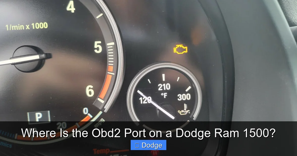 Where Is the Obd2 Port on a Dodge Ram 1500?