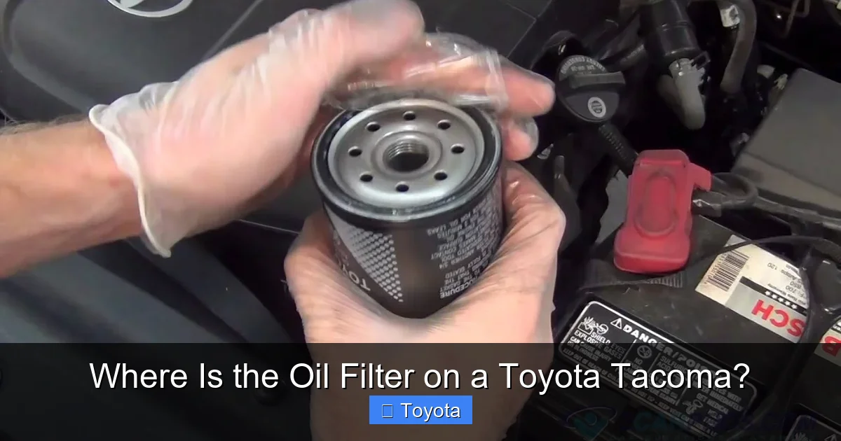 Where Is the Oil Filter on a Toyota Tacoma?