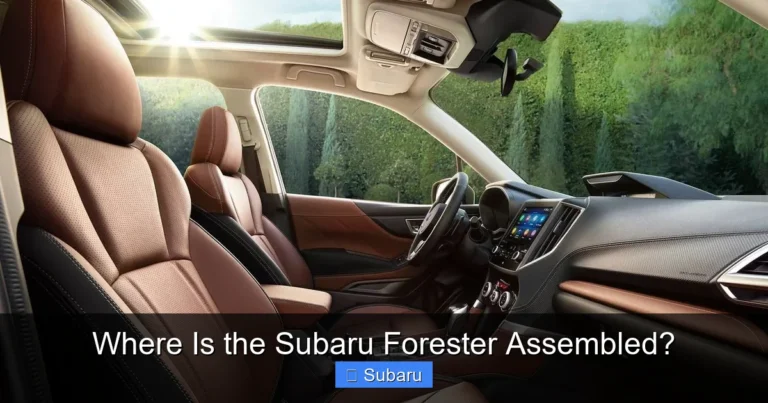 Where Is the Subaru Forester Assembled?