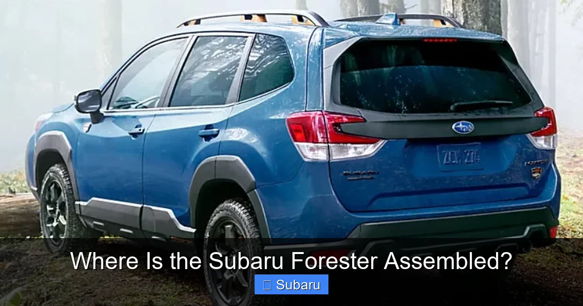 Where Is the Subaru Forester Assembled?