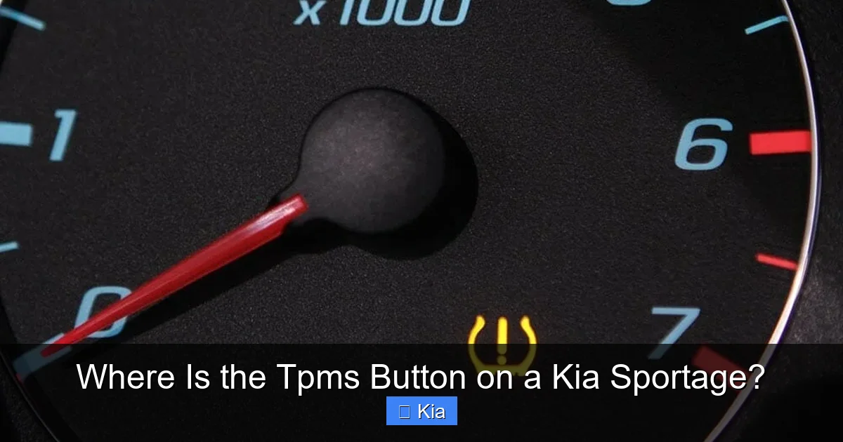Where Is the Tpms Button on a Kia Sportage?