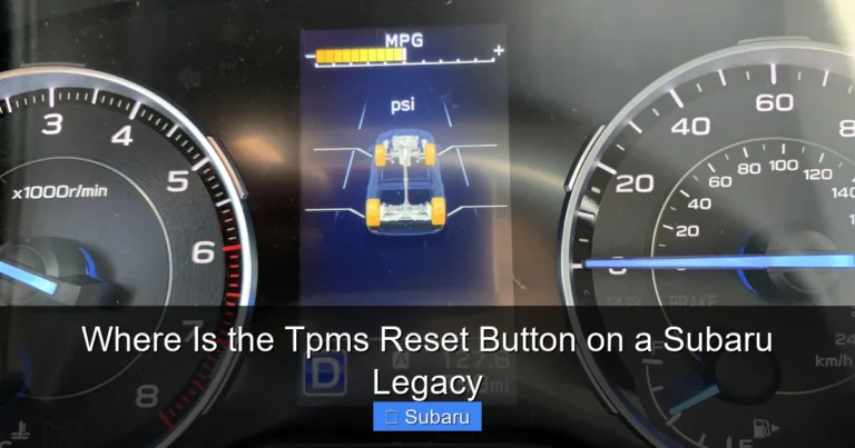 Where Is the Tpms Reset Button on a Subaru Legacy